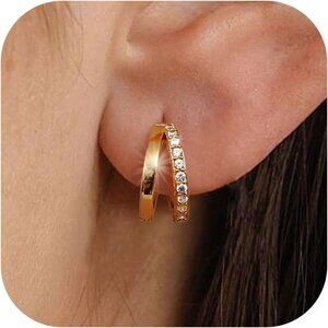 Luxurious Gift-Ready 14K Gold Plated Sterling Silver Earrings Set for Women